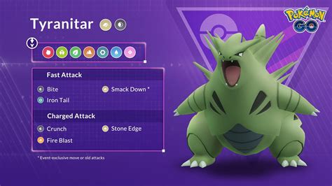 Stomping Tantrum Power 75 Accuracy 100 PP 16 Power doubles if the user's last move failed. . Tyranitar weakness